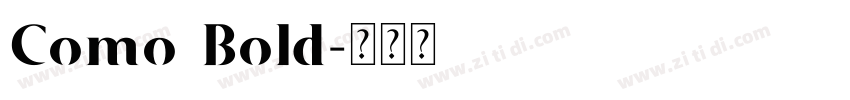 Como Bold字体转换